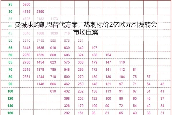 曼城求购凯恩替代方案，热刺标价2亿欧元引发转会市场巨震